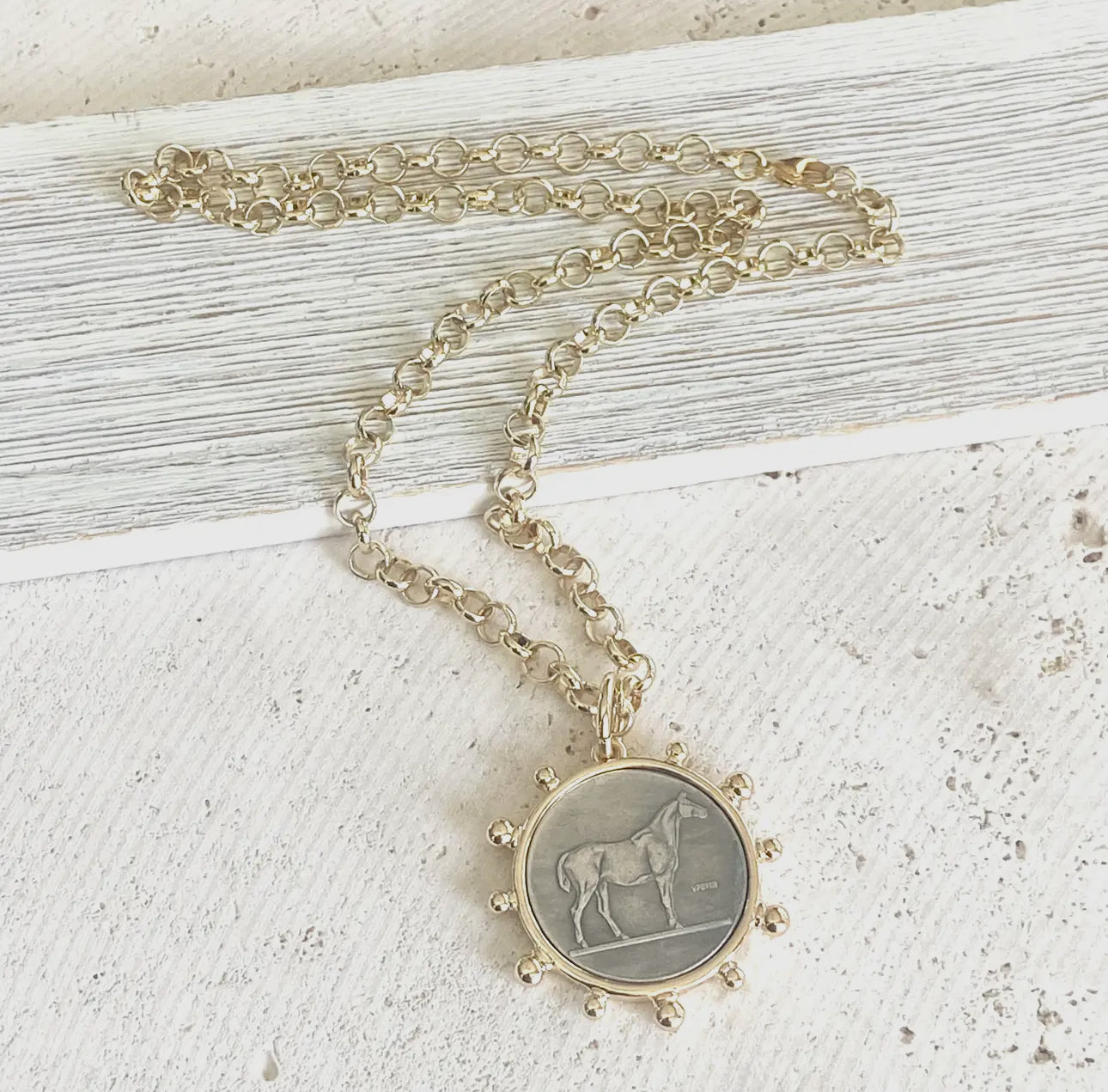 Horse Coin Necklace Derby