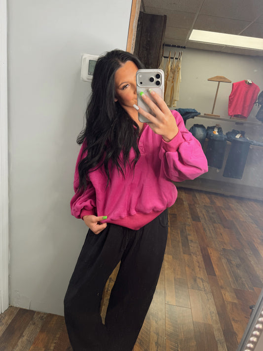 Drawstring Waist Barrel Sweatpants BLACK