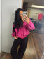 Drawstring Waist Barrel Sweatpants BLACK