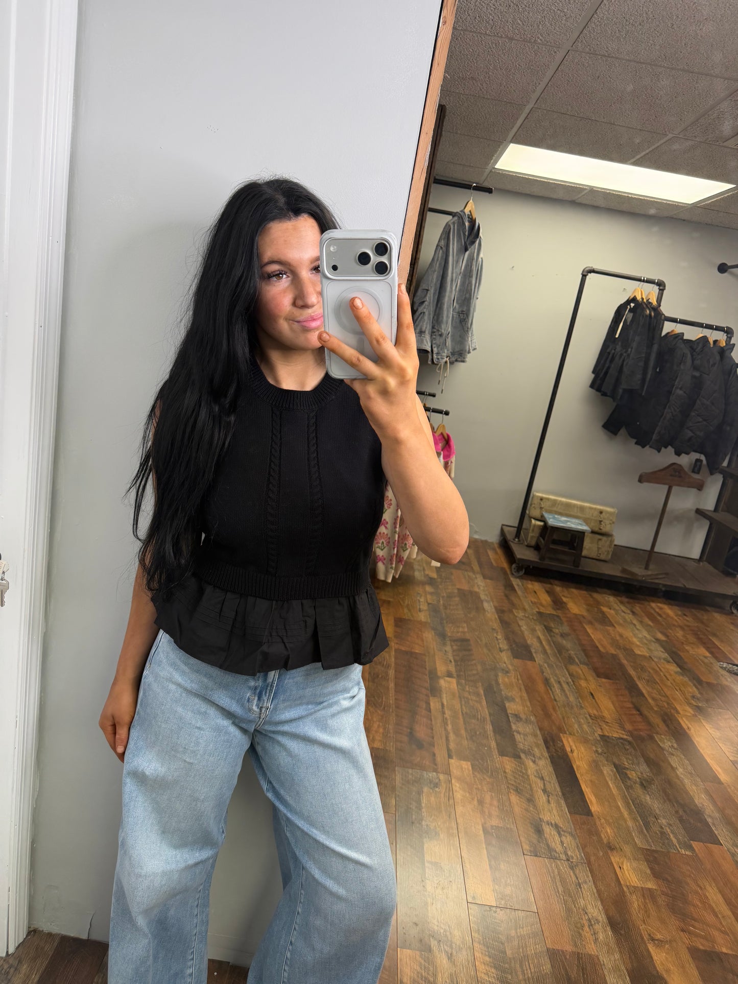 Main Street Black Sweater