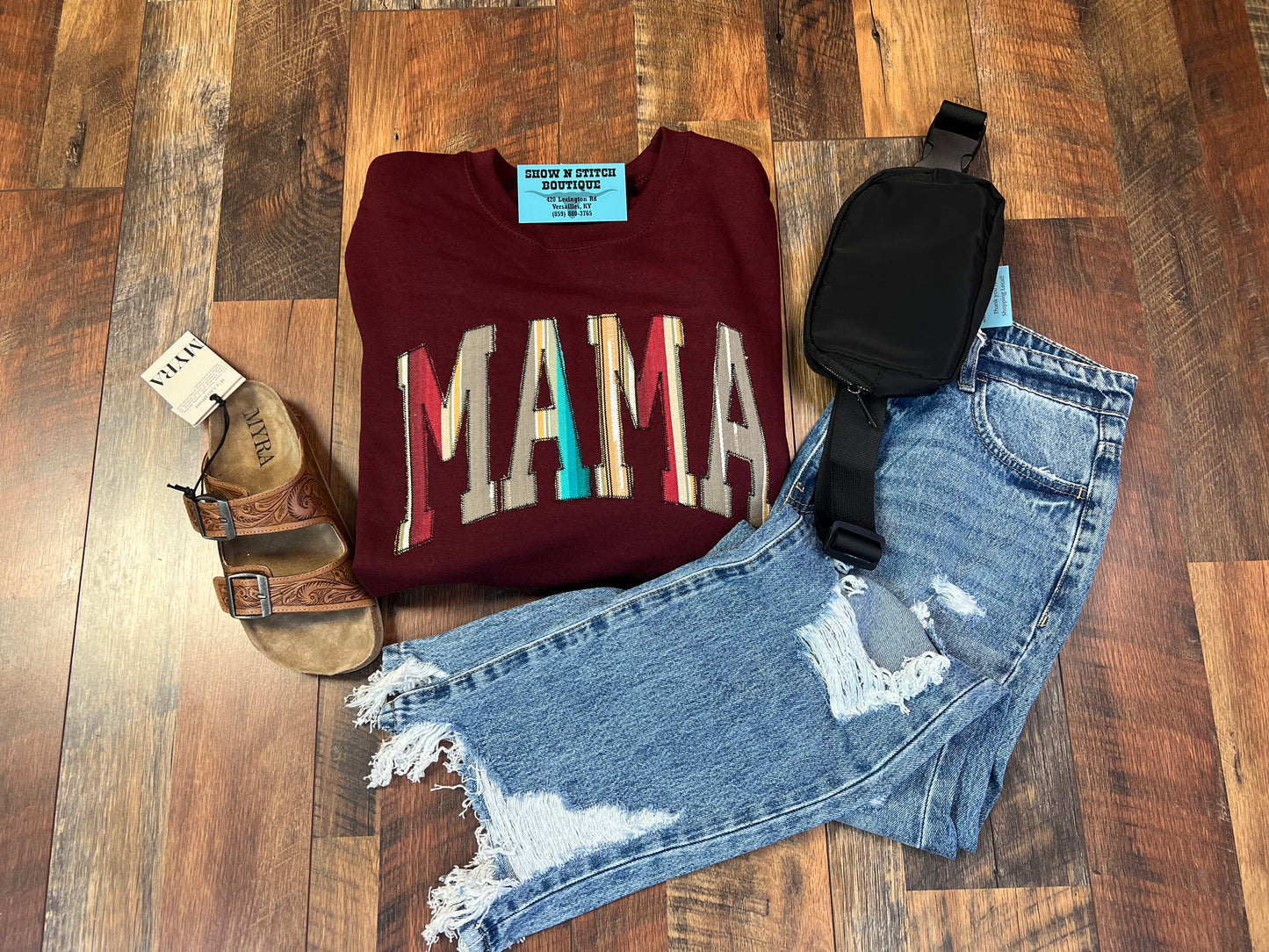 Mama Maroon Crewneck