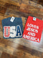 USA Lace tee