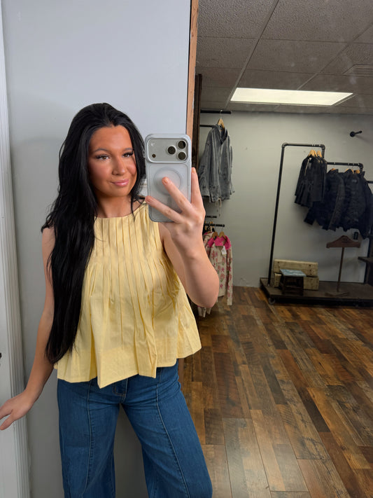 Hard to Handle Pleated Top