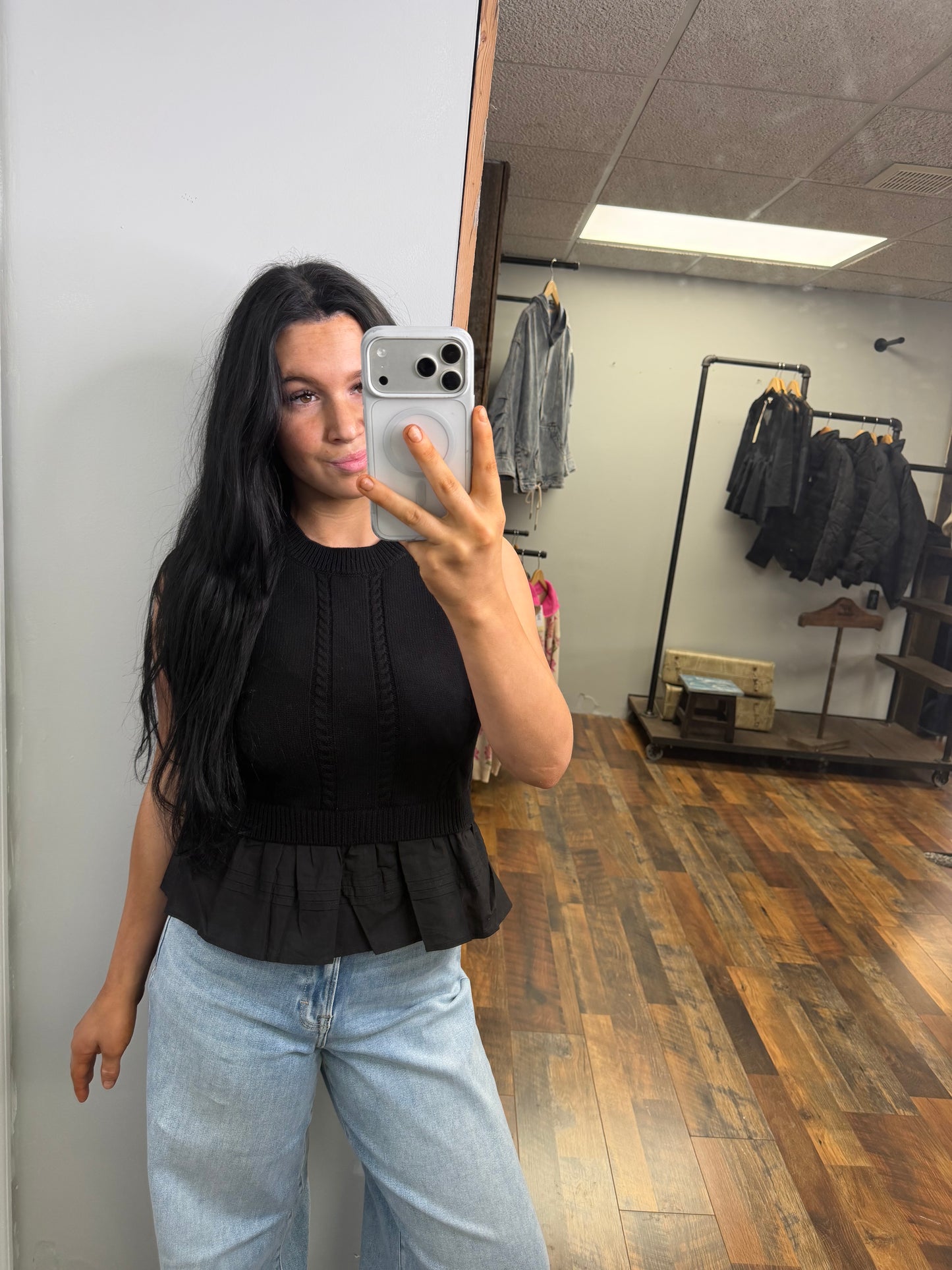 Main Street Black Sweater