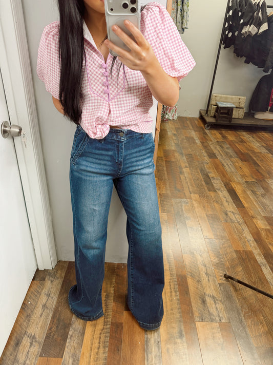 Risen Dark High Rise Beef Expo Jeans