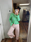 Pink Gingham Barrel Jeans