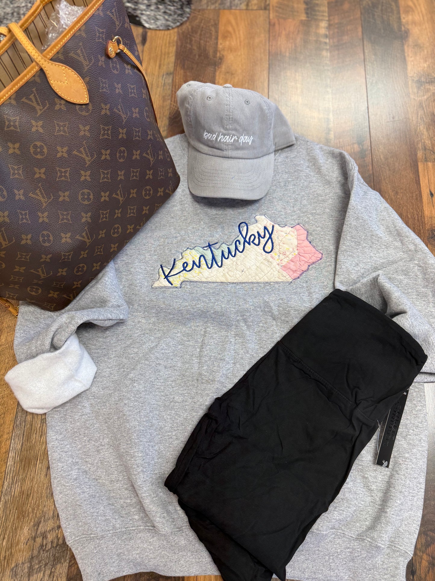 KY Vintage Quilt Crewneck