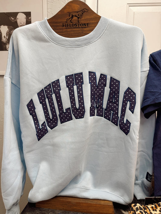 Lulu Mac Blue Polka Dot Sweatshirt