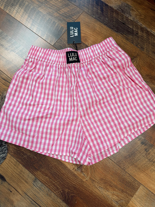 Lulu Mac Pink Gingham Shorts