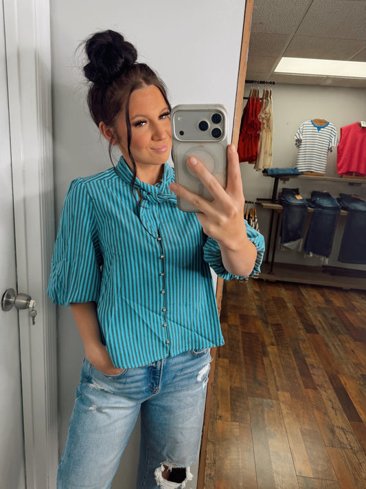 Revive Top Stripe with Bow