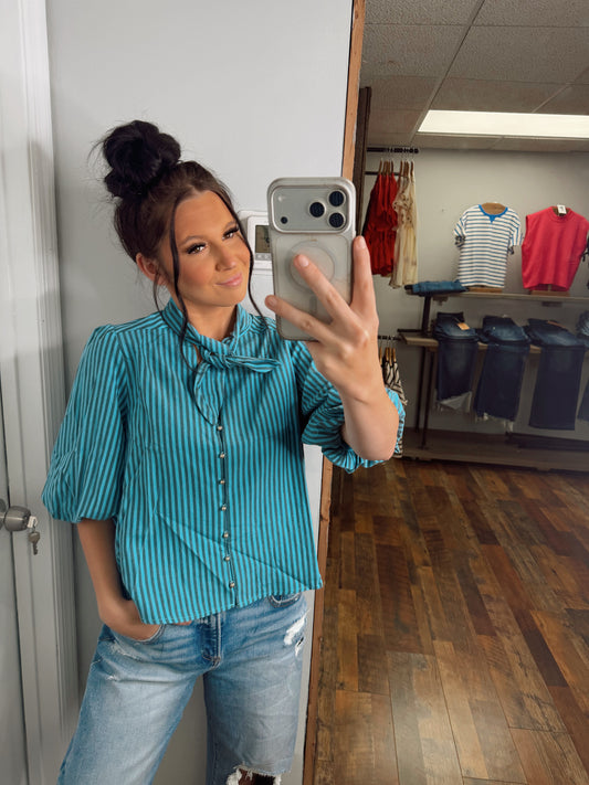 Revive Top Stripe with Bow