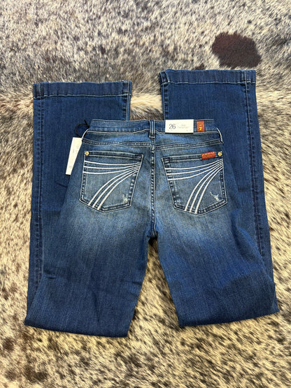 7 for All Mankind Jeans - Dark wash with white pockets