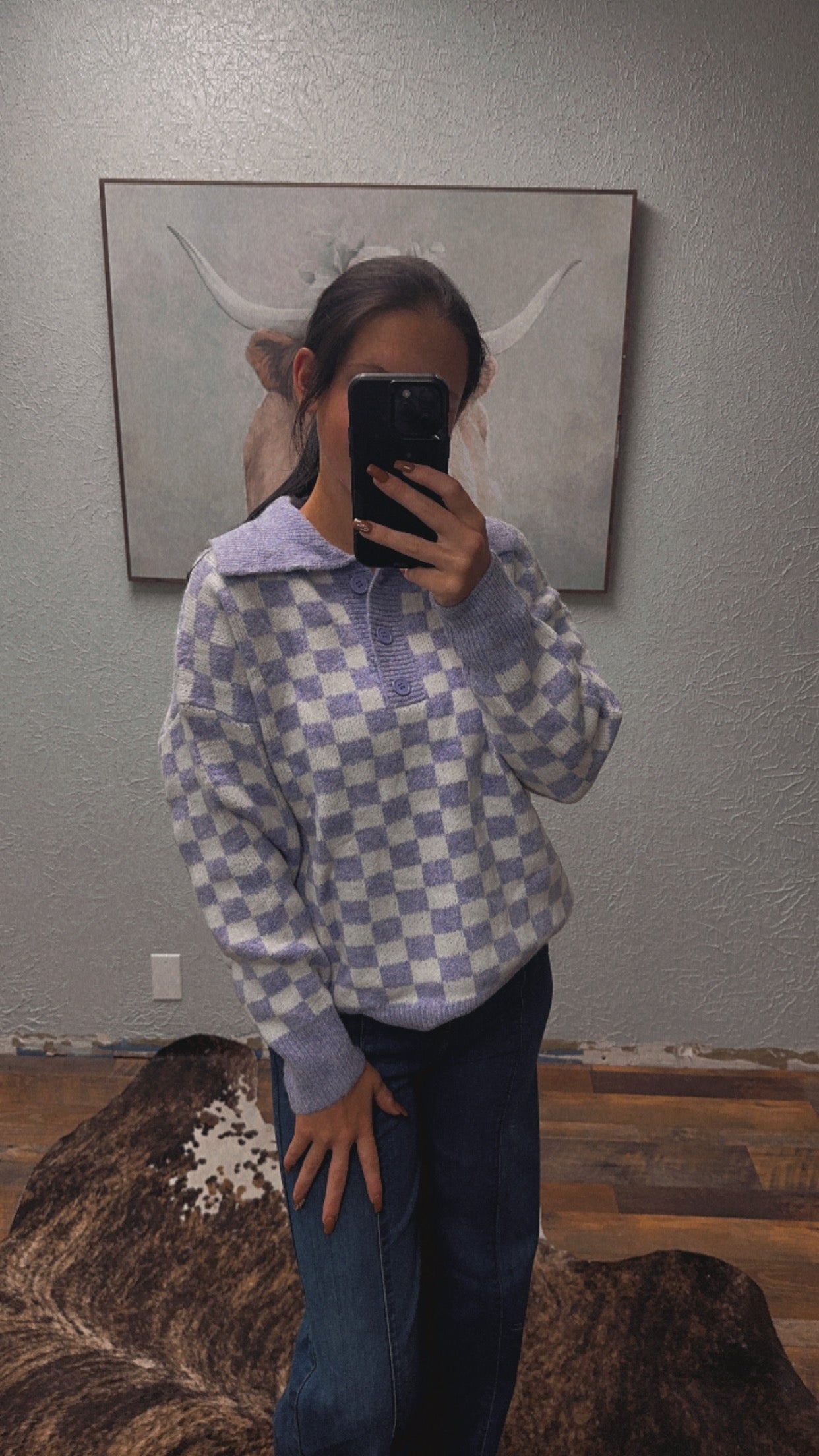 Bizzy Checkered Top